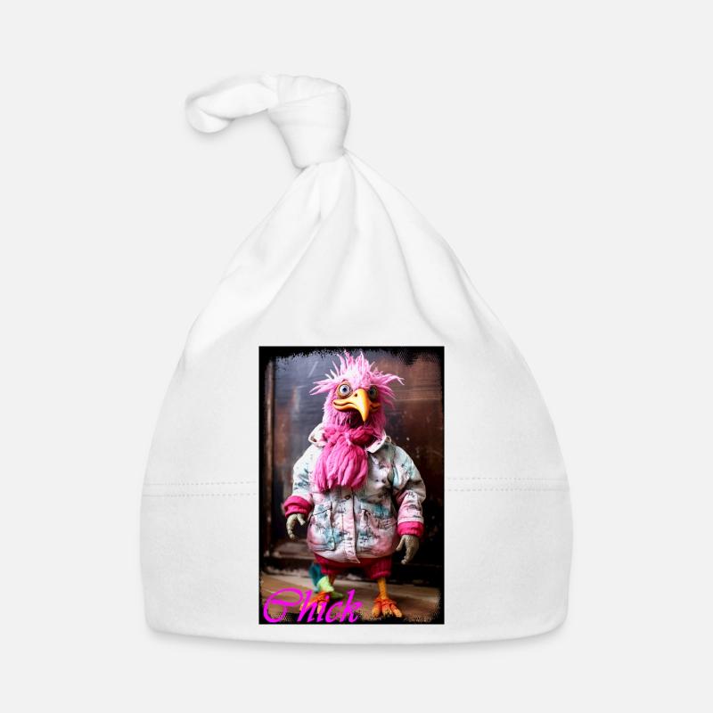 Costume d'oiseau coloré avec une esthétique de style urbain Bonnet bio Bébé