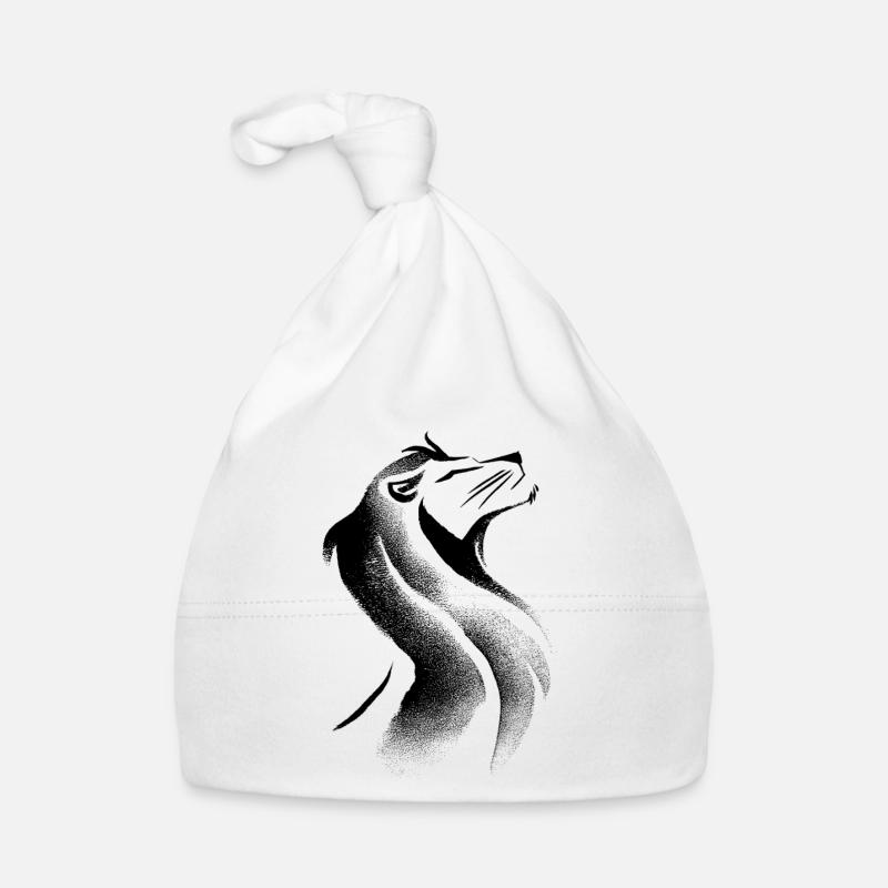 Tête de lion abstraite Bonnet bio Bébé