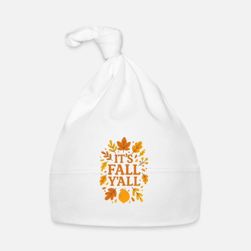 Conception de feuilles d’automne avec citrouille Bonnet bio Bébé