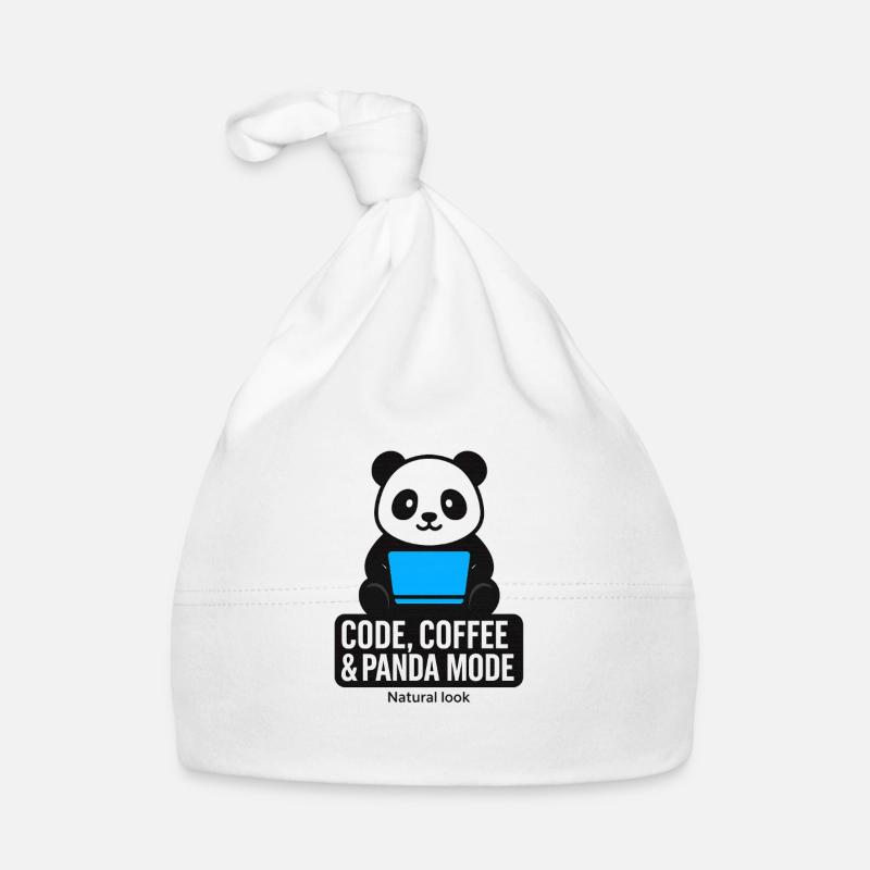 Code, café et style panda Bonnet bio Bébé