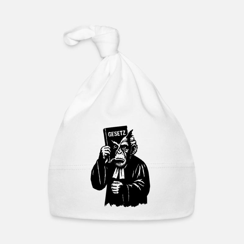 Humorous Monkey Rights Parody Illustration Organic Baby Cap
