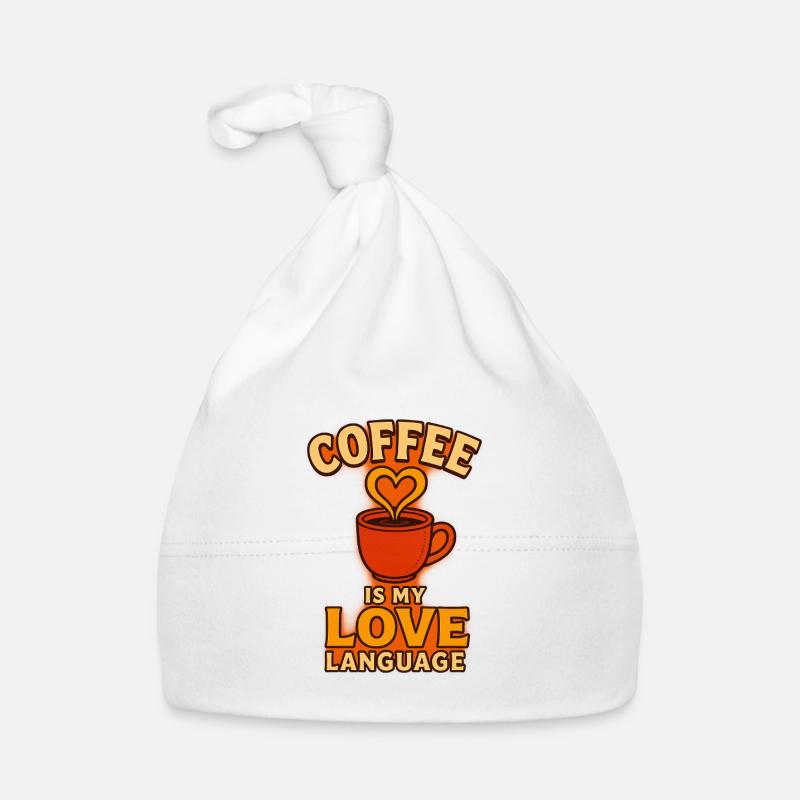 Coffee is my love  language Baby Bio-Mütze