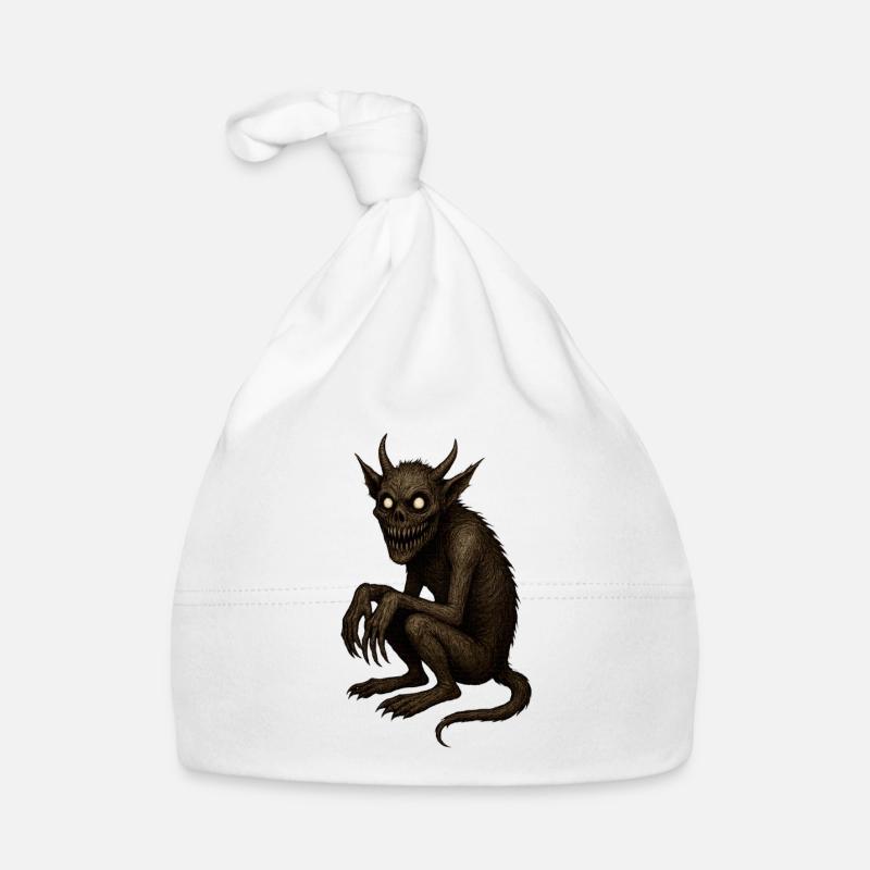 Demonic Creature Artwork Organic Baby Cap