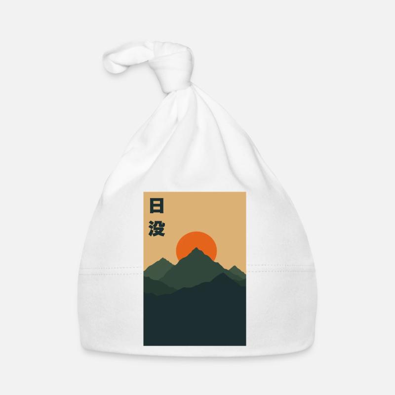 Sunset - Mountain Landscape Organic Baby Cap