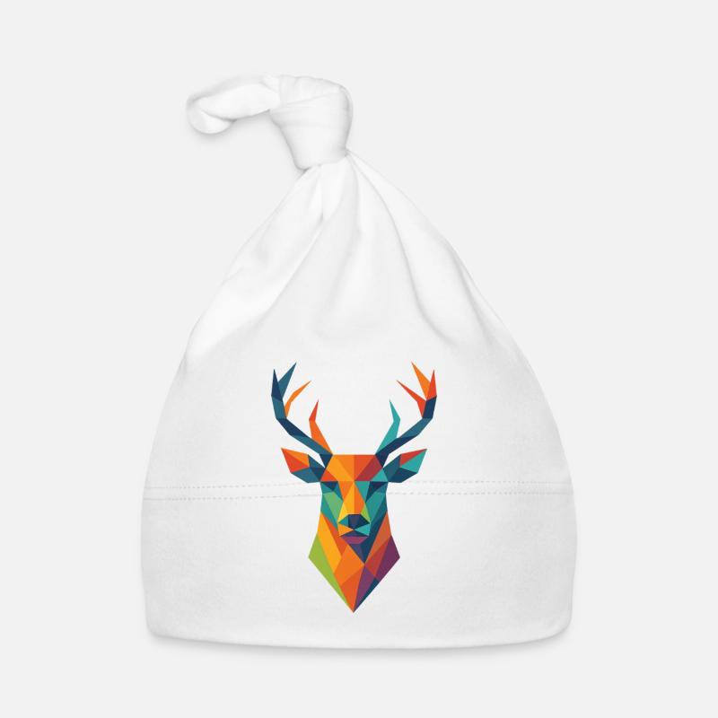 Hirsch | Tête de cerf Impression / Impression / Design Bonnet bio Bébé