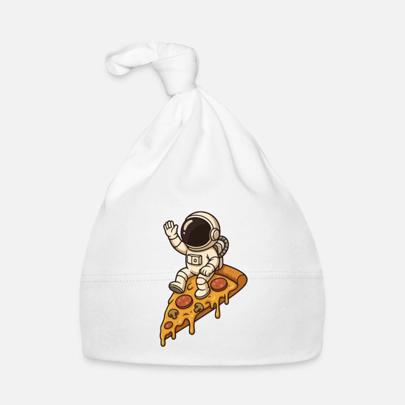 Astronaute de l’espace sur une tranche de pizza Bonnet bio Bébé