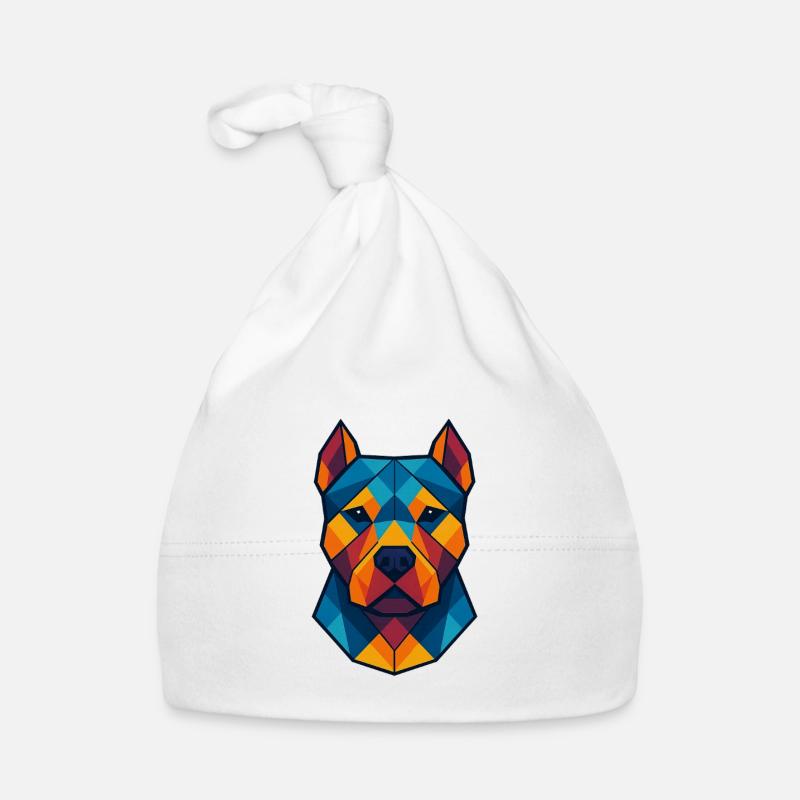 Chien | Tête de chien Impression / Impression / Design Bonnet bio Bébé