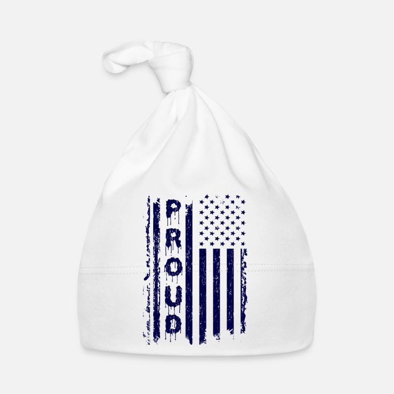 Drapeau américain avec style graffiti Bonnet bio Bébé