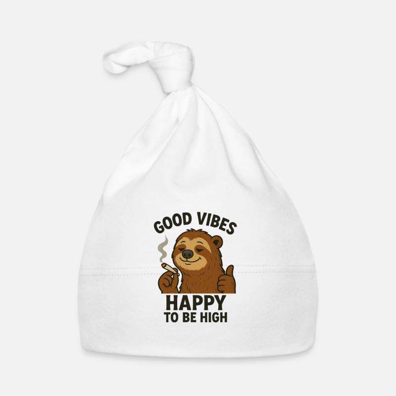 Chill Bear Cartoon Design Bonnet bio Bébé