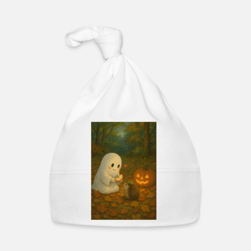 Fantôme mignon en automne Halloween Bonnet bio Bébé
