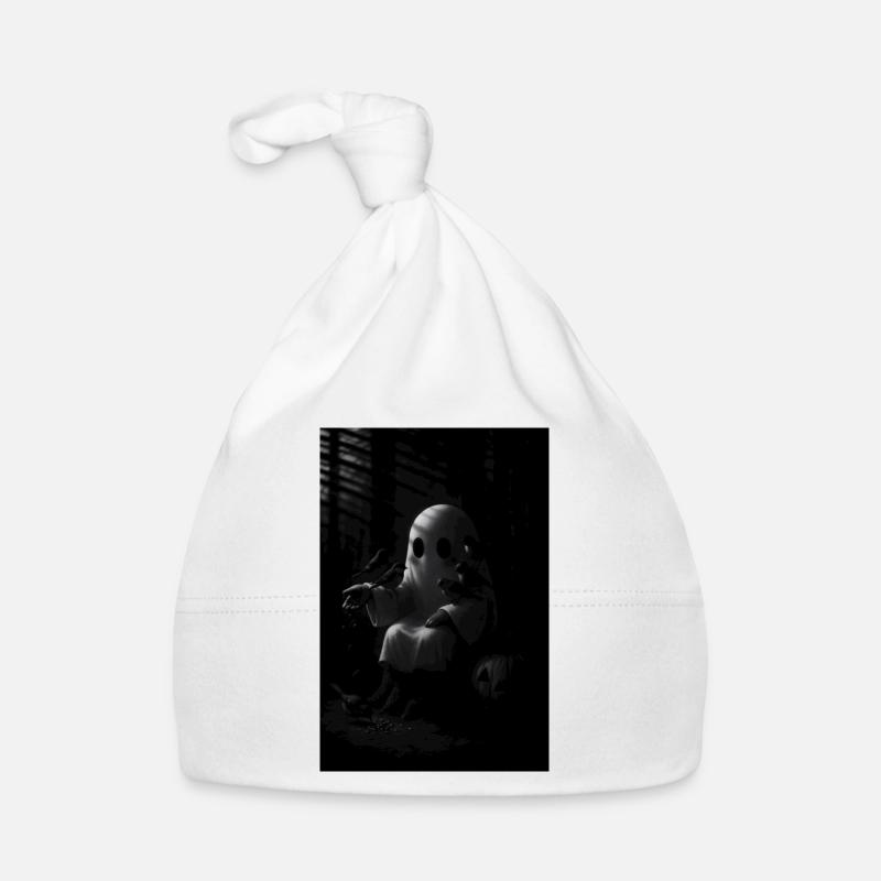 Halloween Ghost Spooky Organic Baby Cap