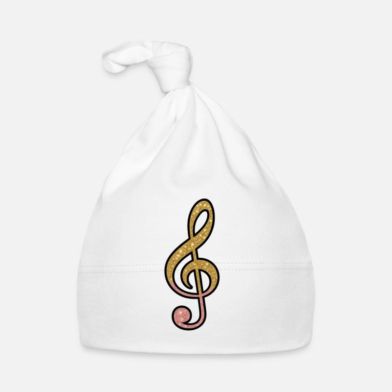 Gold glitter clef Organic Baby Cap