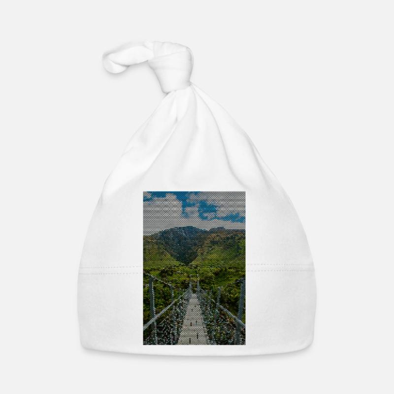 Grid path in the vineyard panorama Organic Baby Cap