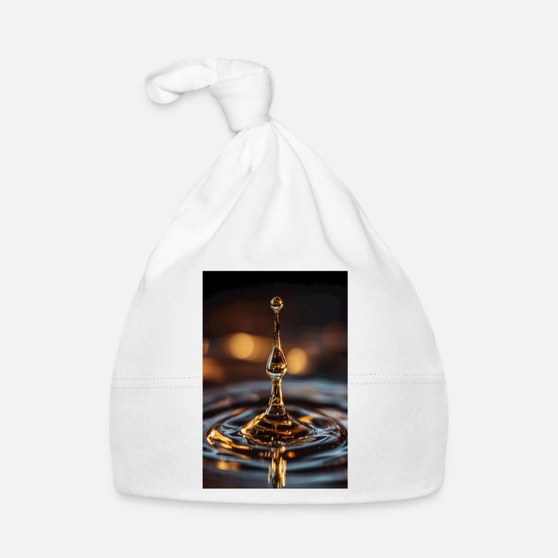 Goldener Wassertropfen-Spritzer Baby Bio-Mütze