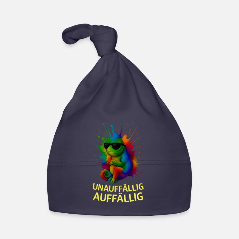 Rainbow chameleon with style Organic Baby Cap