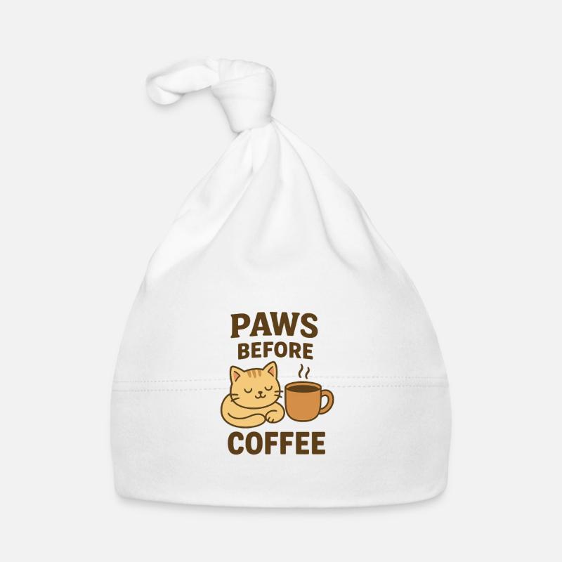 paws before coffee Baby Bio-Mütze