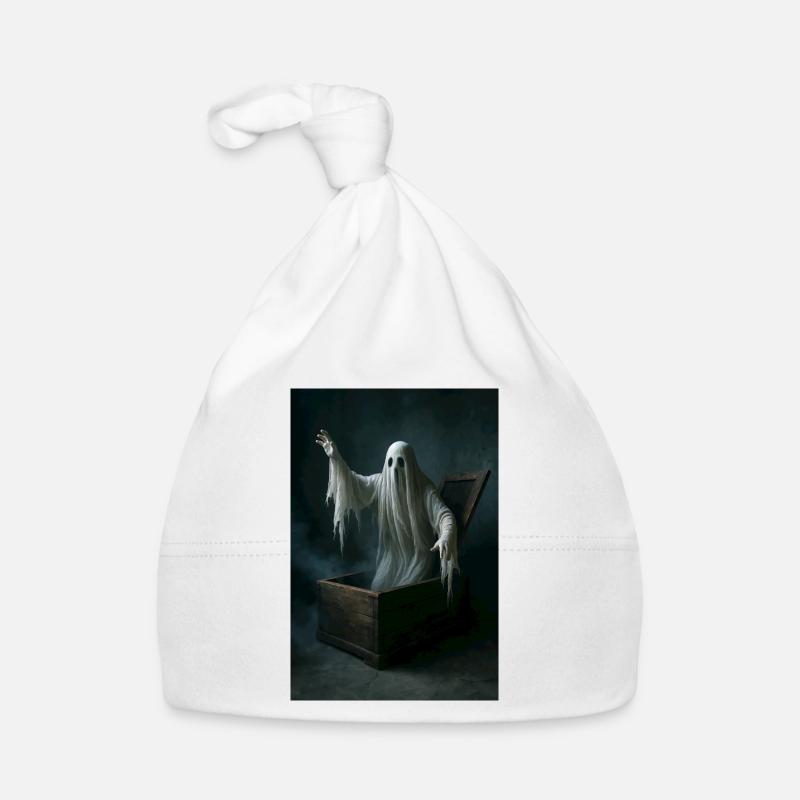 Fantôme du cercueil - Bonnet bio Bébé - blanc