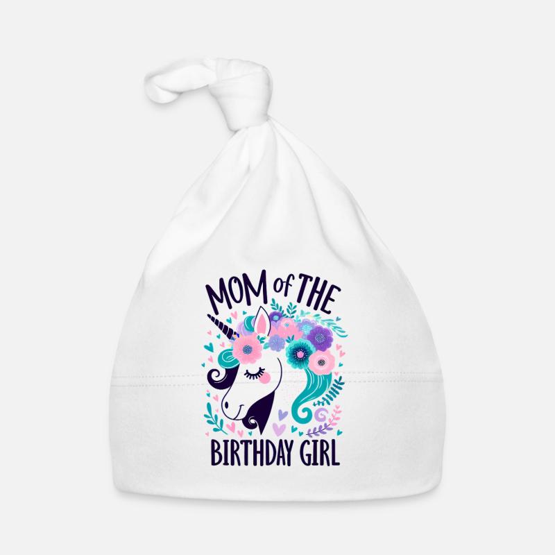 Mutter des Geburtstagskindes Blumenpferd Baby Bio-Mütze