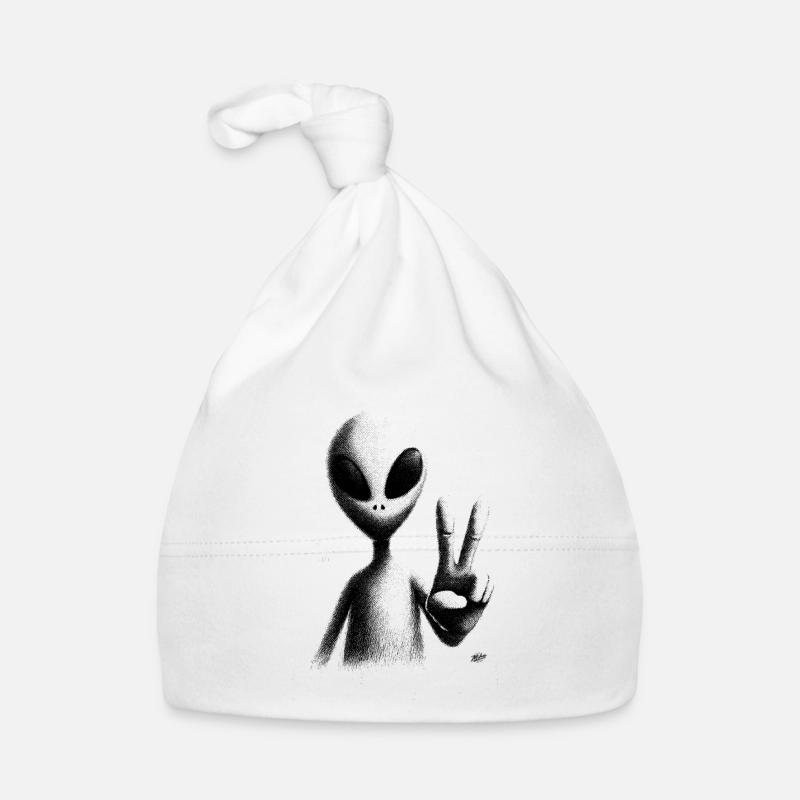 Geste de paix extraterrestre Bonnet bio Bébé