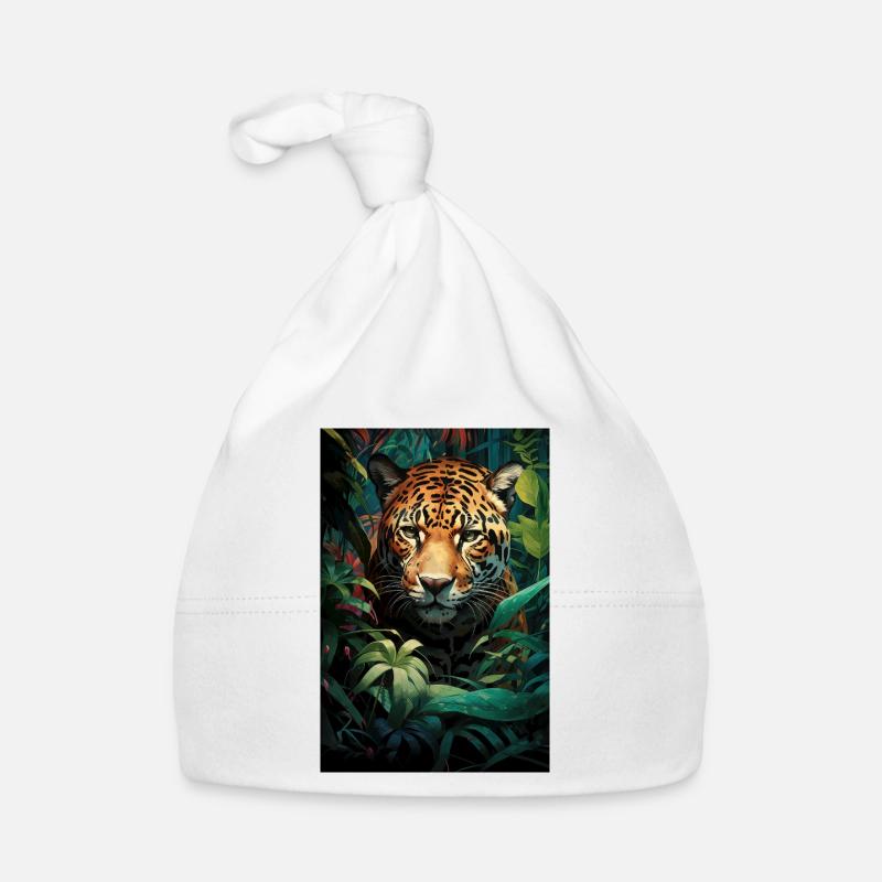 Illustration eines Jaguars Baby Bio-Mütze