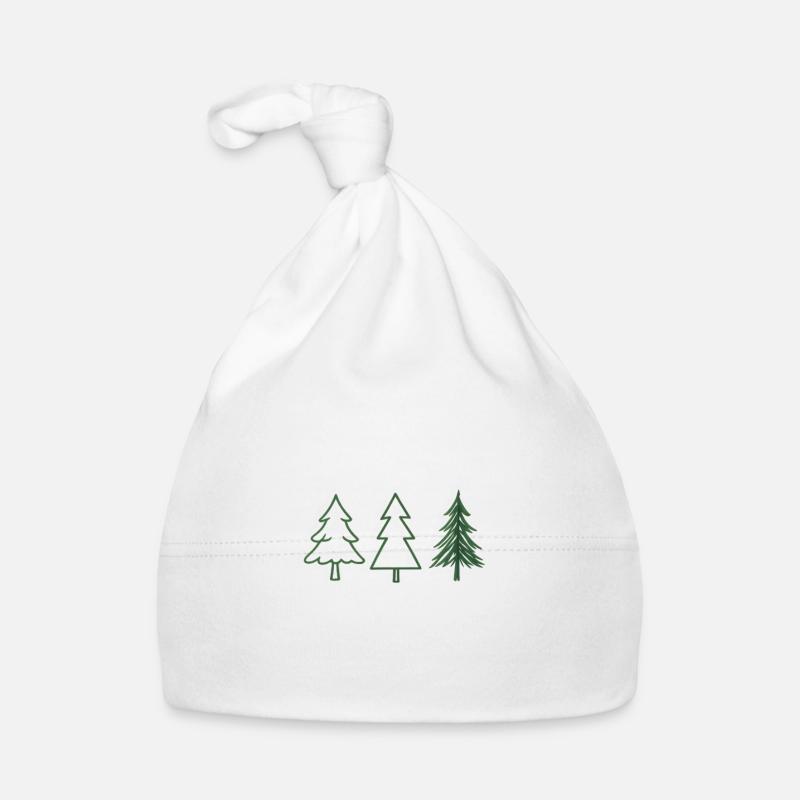 Weihnachts Motiv Christbaum Tannenbaum Baby Bio-Mütze