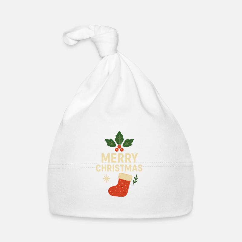 Motif de bas de Noël joyeux Bonnet bio Bébé