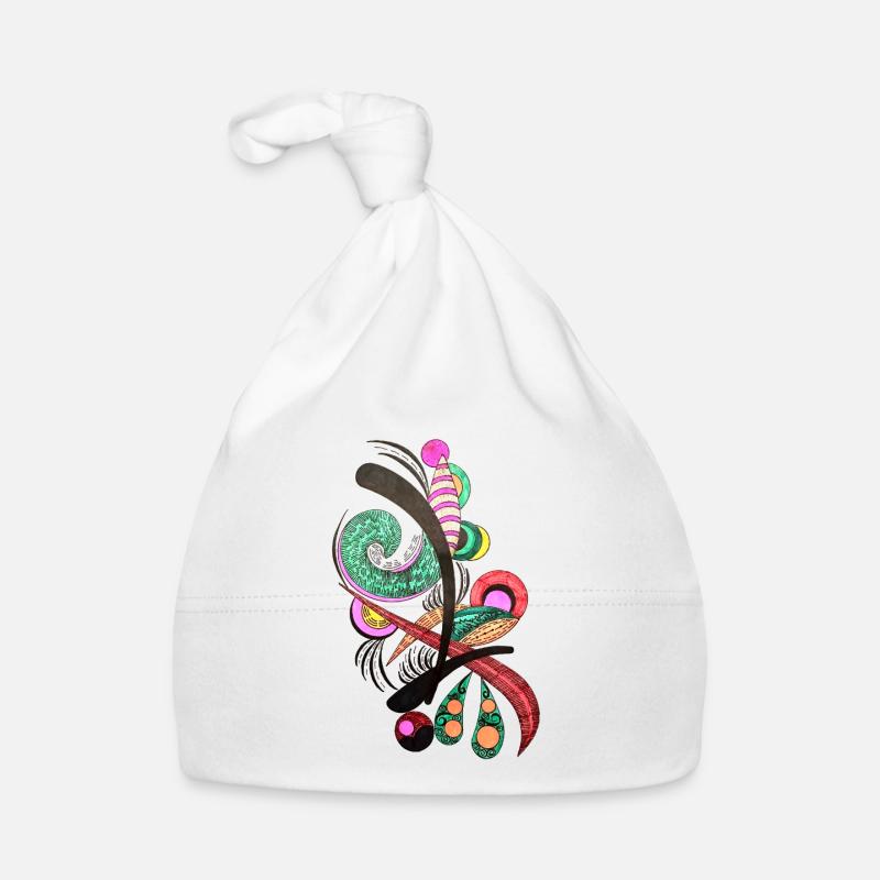 Abstract Color Spirals Organic Baby Cap