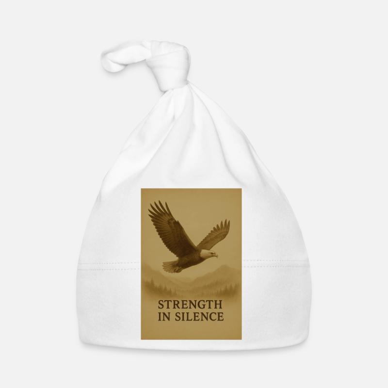 Strength in Silence Eagle Organic Baby Cap