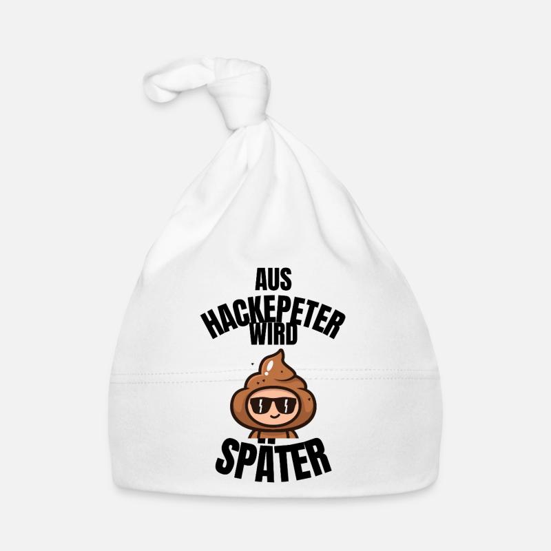 Hackepeter wird später – Fun Cartoon Baby Bio-Mütze