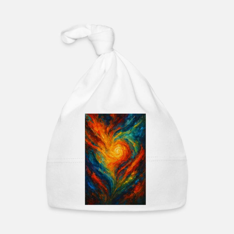 Vortex Chromatique Abstrait Feu Bonnet bio Bébé