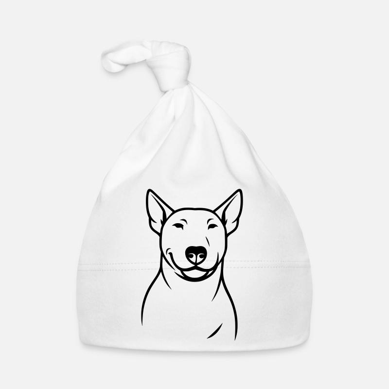 Silhouette stylisée du Bull Terrier Bonnet bio Bébé