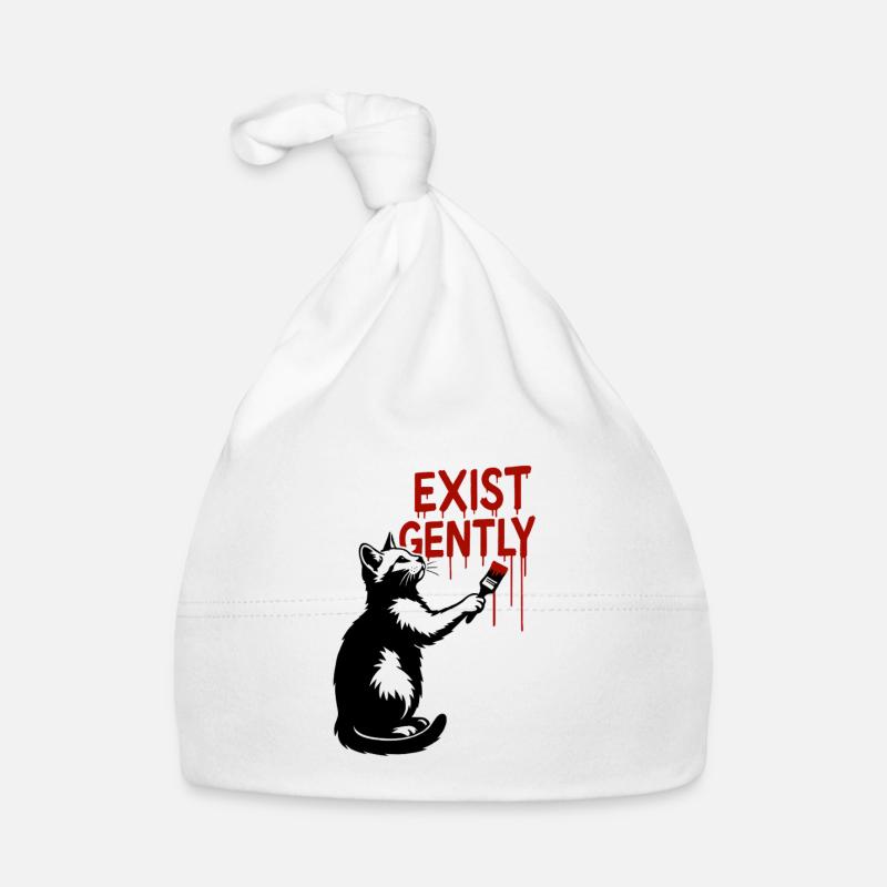 Existe doucement Cat Print Bonnet bio Bébé