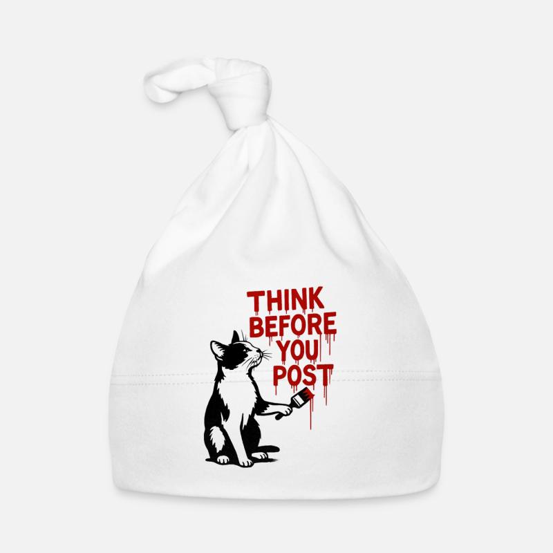 Réfléchissez avant de poster Cat Bonnet bio Bébé