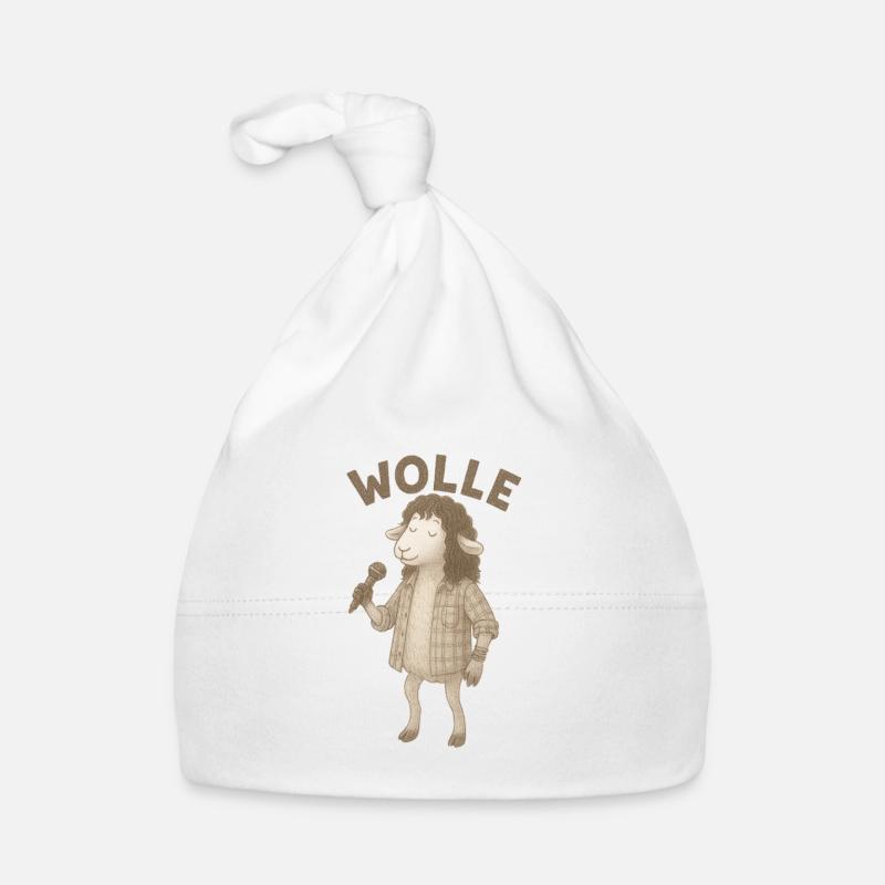 Wool Sheep with Microphone Organic Baby Cap