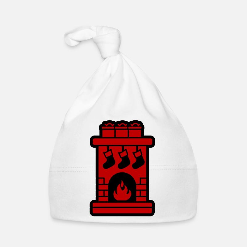Cheminée de Noël Cheminée de Noël Bonnet bio Bébé