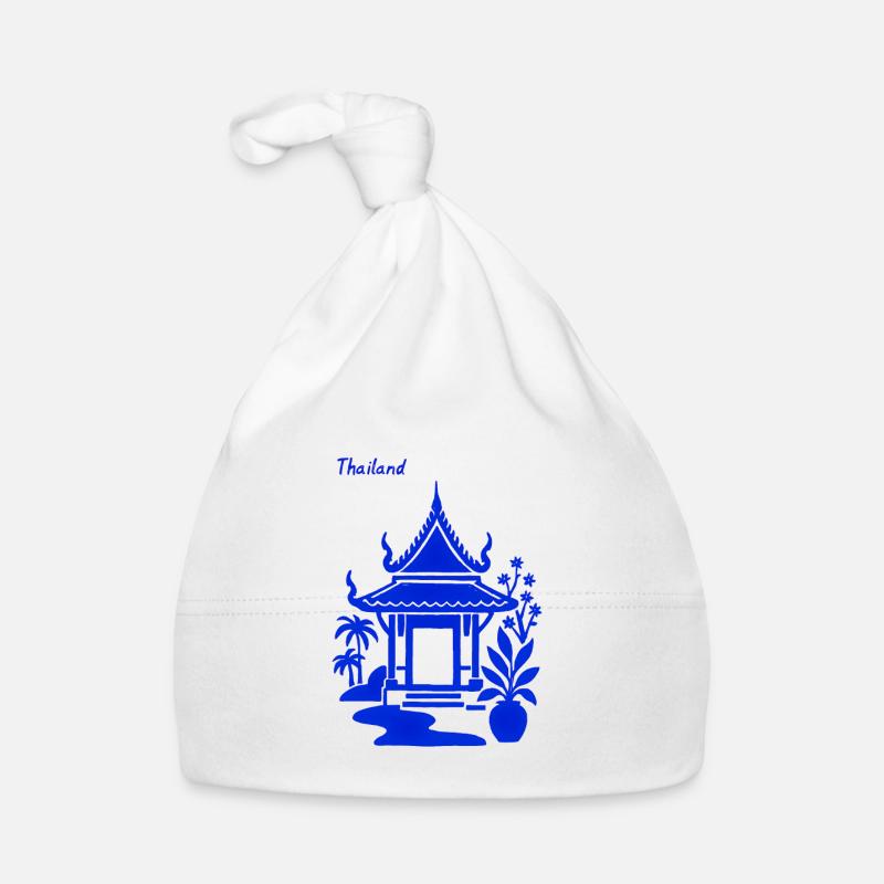 Blauer Thailändischer Pavillon Baby Bio-Mütze