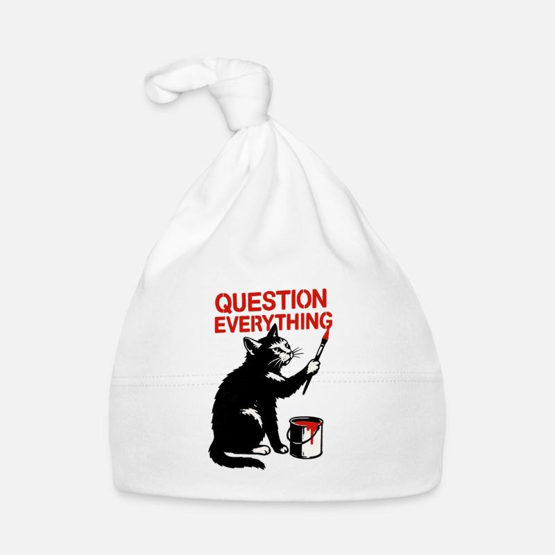 Questioning Everything: Cat Art Organic Baby Cap