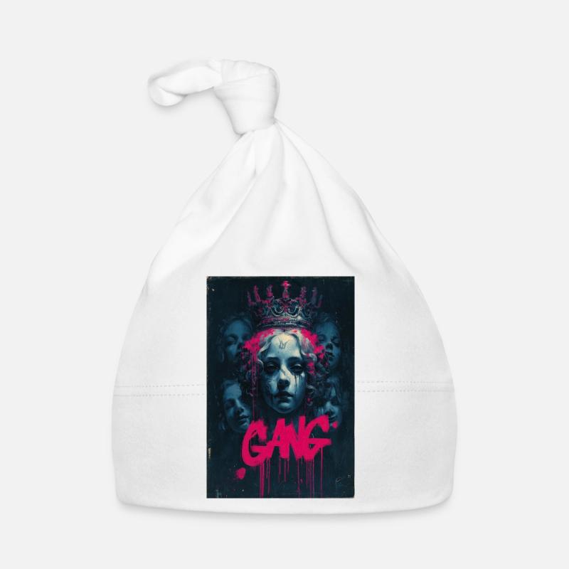 Neon Queen Graffiti Crown Organic Baby Cap