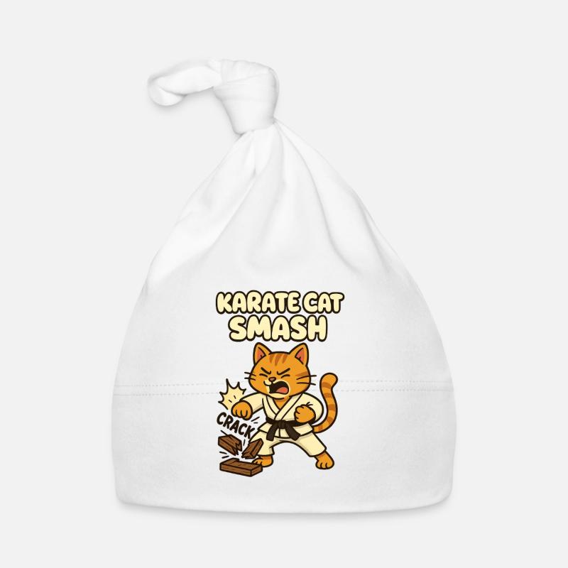 Karate Cat Smash Bonnet bio Bébé