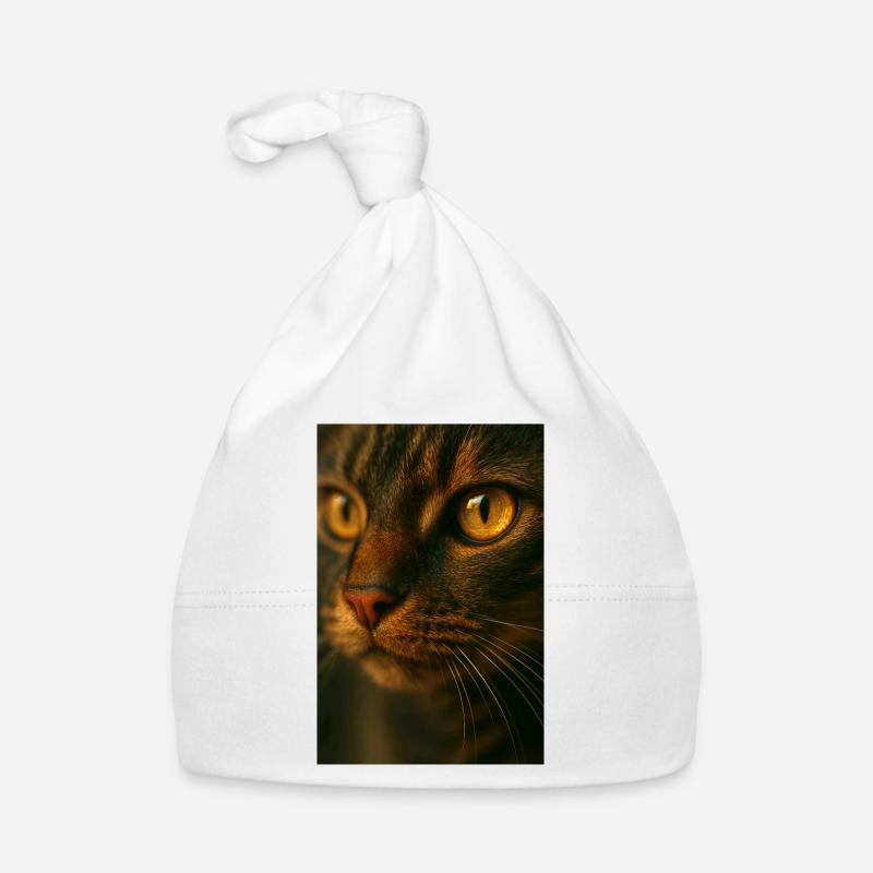 Yeux de chat fermés Bonnet bio Bébé