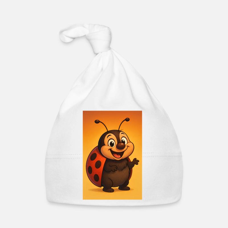 Laughing ladybug at sunset Organic Baby Cap