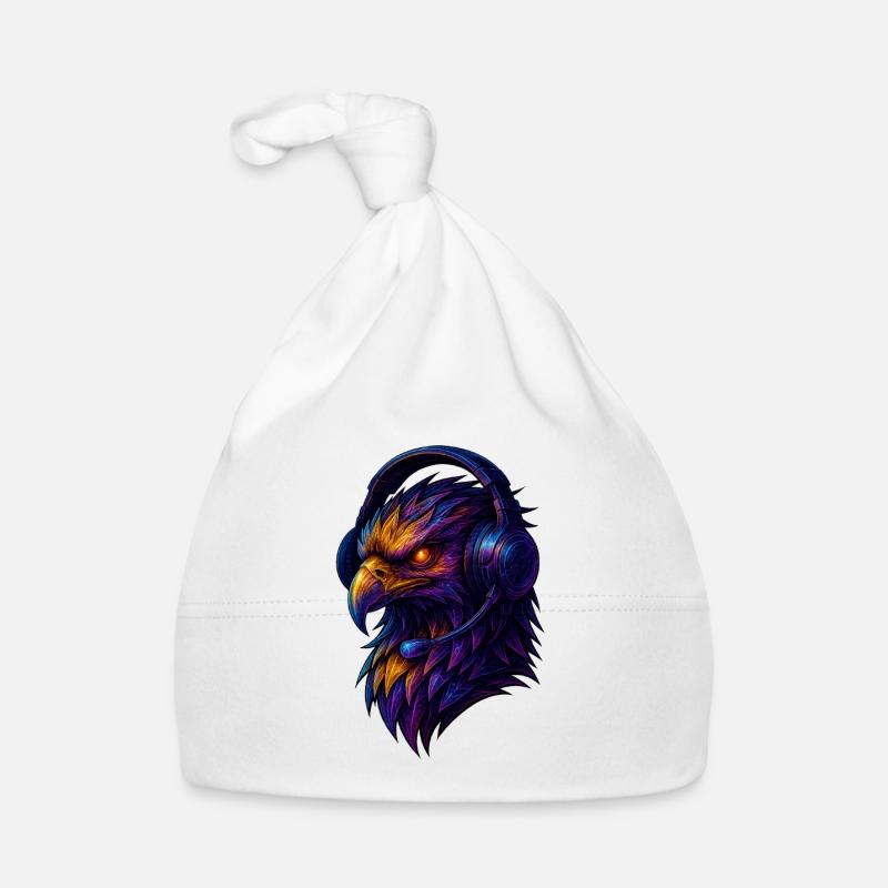 Neonadler mit Headset Baby Bio-Mütze