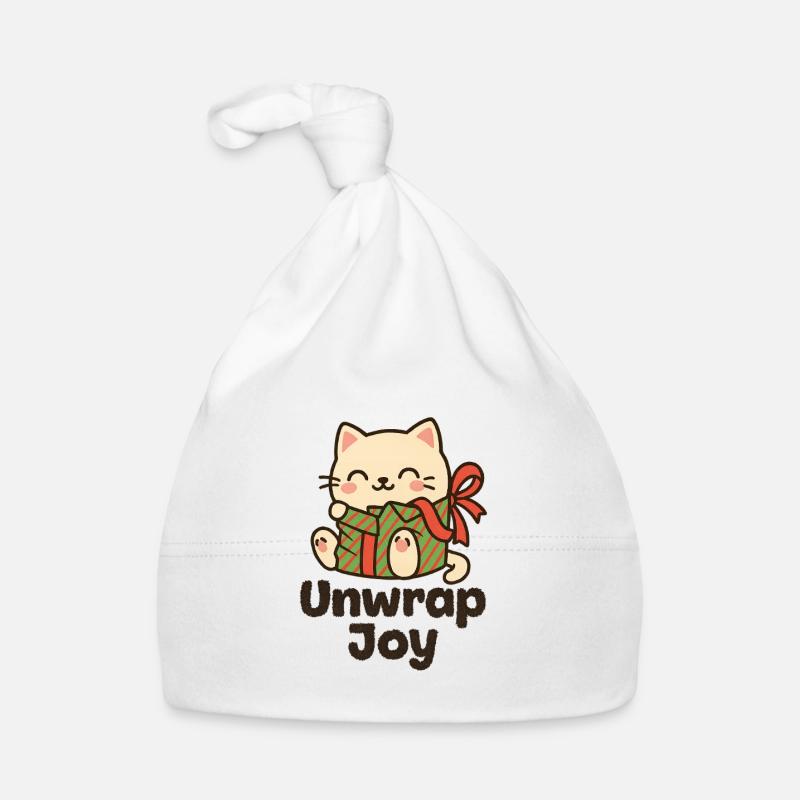 Cat with Gift Unwrap Joy Organic Baby Cap