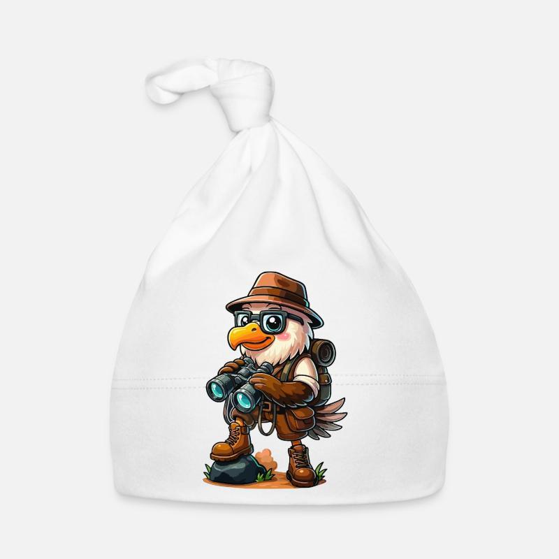 Funny Eagle Explorer Hiking Camping Adventure Organic Baby Cap