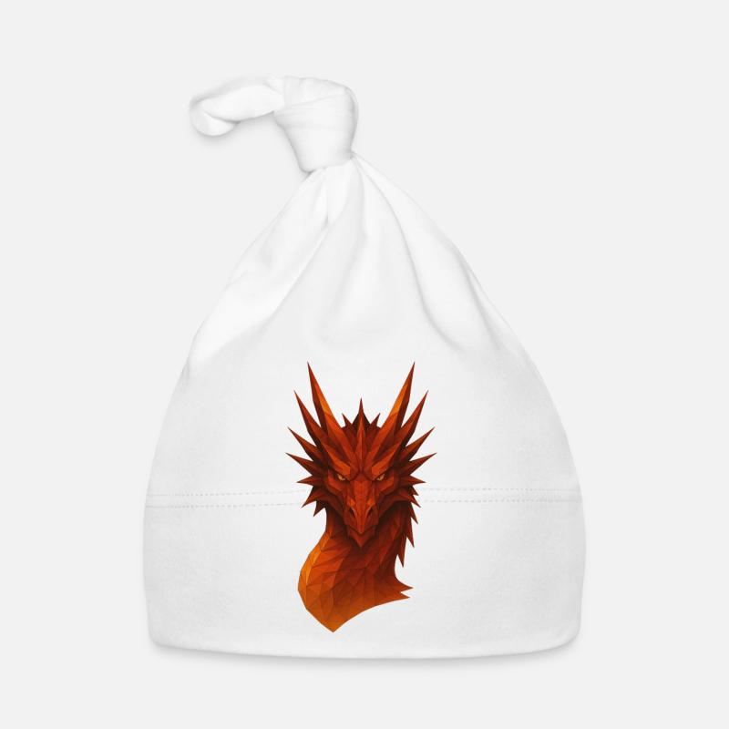 Flammender Lowpoly Drache Baby Bio-Mütze