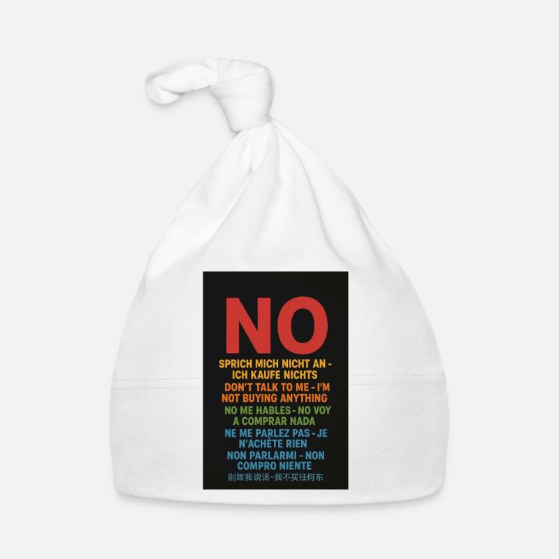 Pas de mot, pas d’achat – Protestation multilingue Bonnet bio Bébé