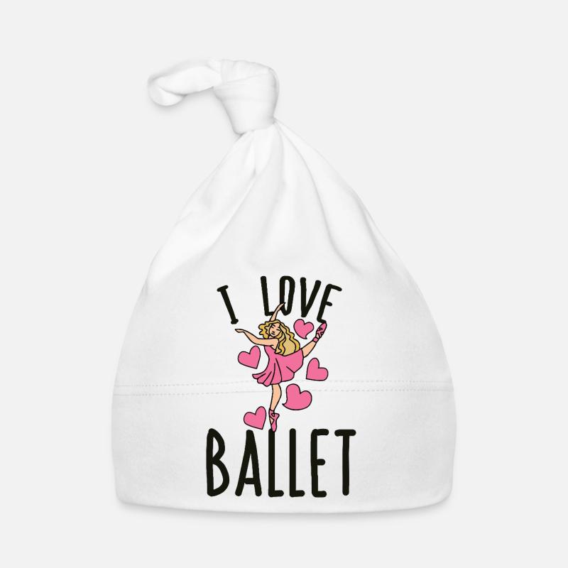 J’adore les cœurs de danseurs de ballet Bonnet bio Bébé