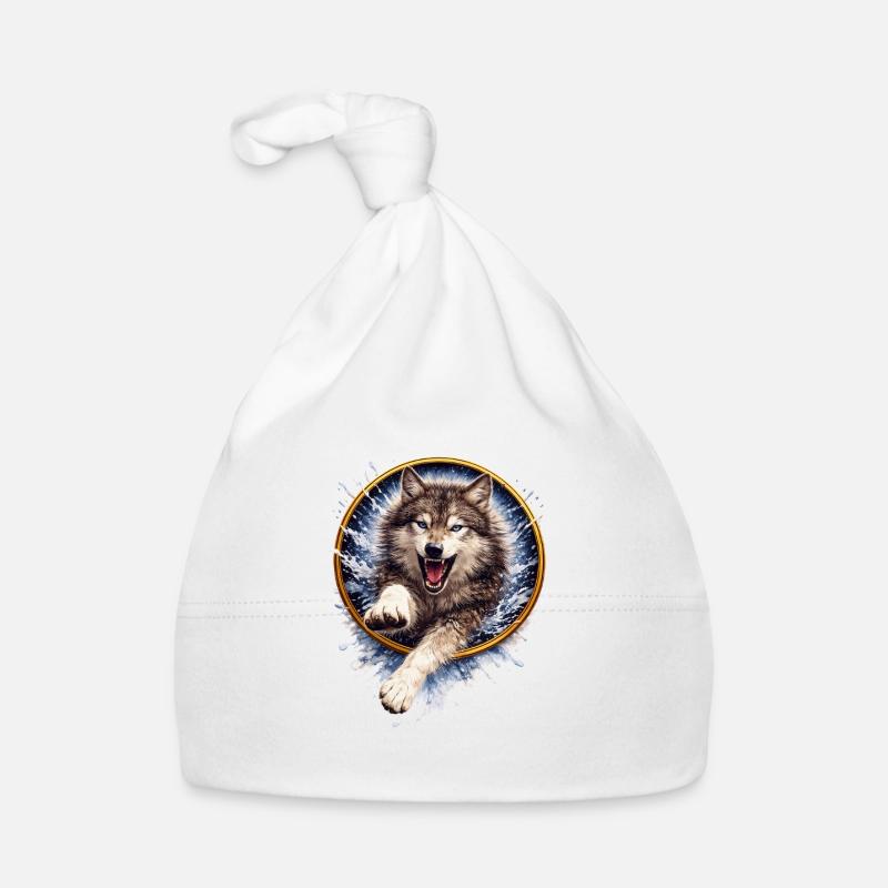 Wolfsring Spritzangriff Baby Bio-Mütze