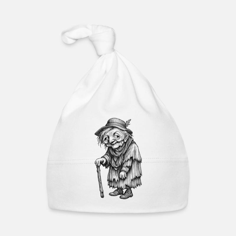 Old Wanderer with Staff | Grandma's rags Organic Baby Cap