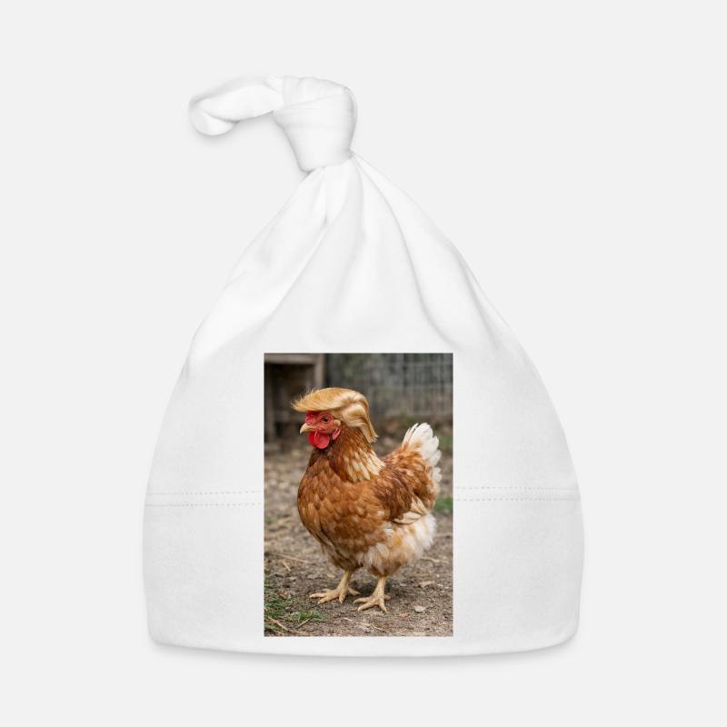 Huhn mit Haarpracht Retro Baby Bio-Mütze